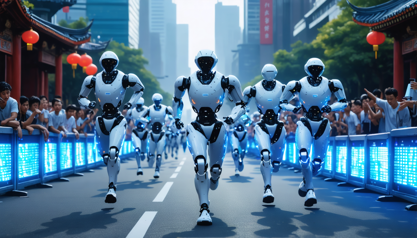 Unveiling the World's First Humans vs. Robots Half Marathon in China!