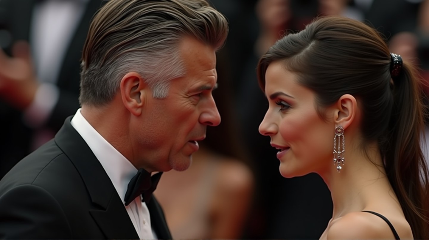 Awkward Moment: Hilaria Baldwin Shushes Alec on Red Carpet