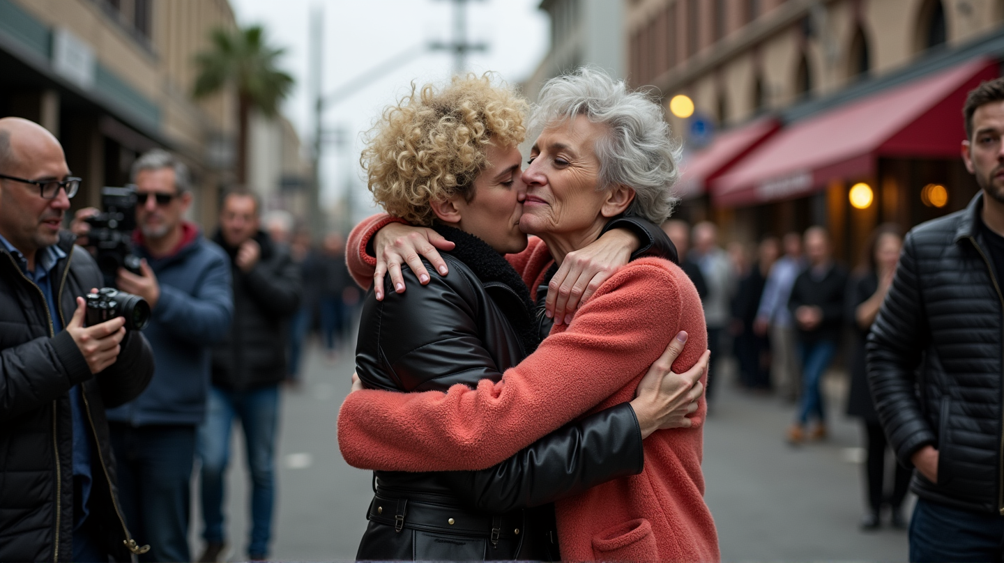 Denise Welch and Matty Healy: Heartfelt Streetside Reunion Amidst Swift Fan Backlash