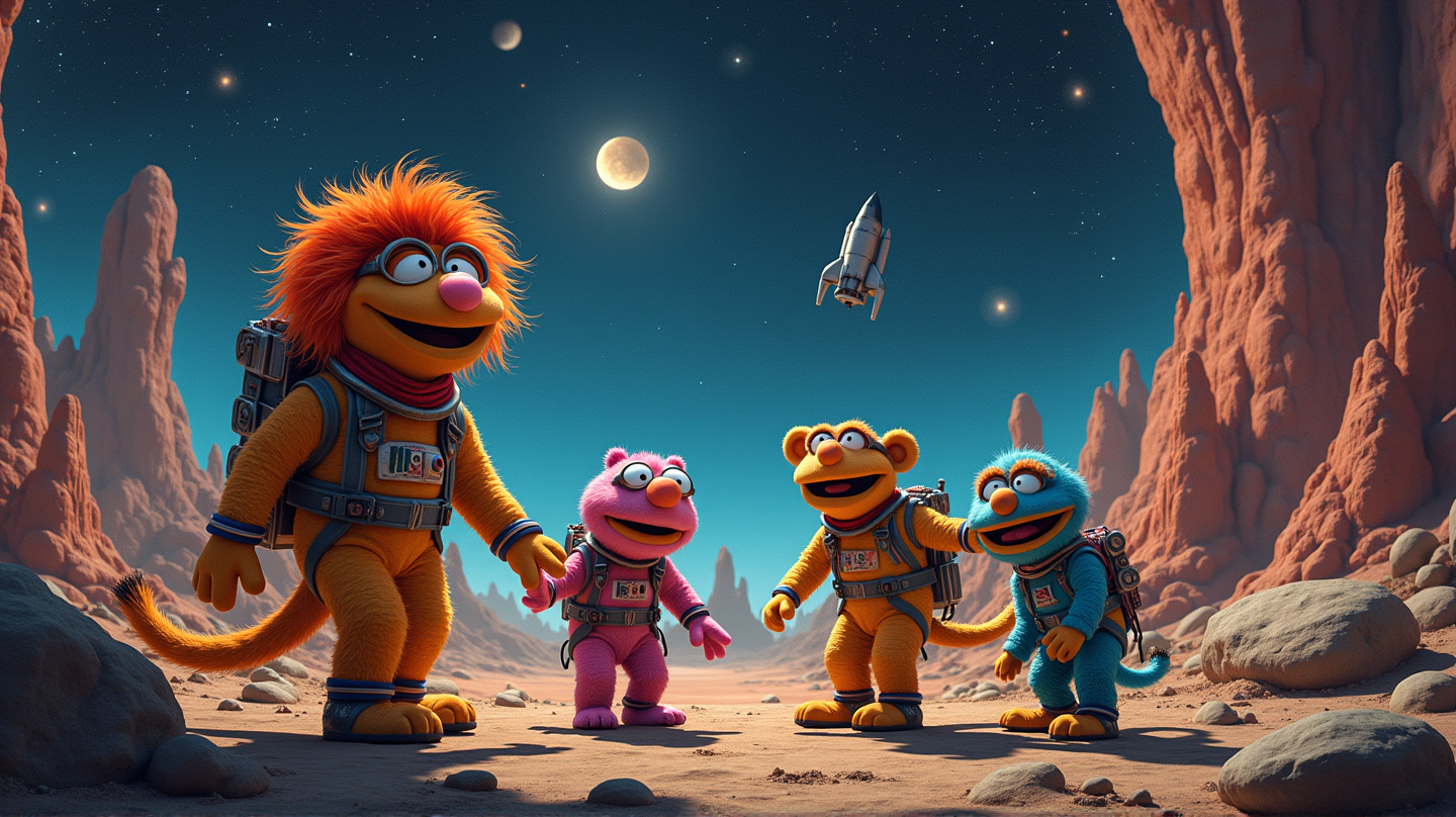 Fraggle Rock Pioneers the Final Frontier at Kennedy Space Center