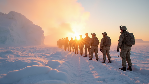 After Months of Polar Darkness: Greenland Troops Welcome Sunlight