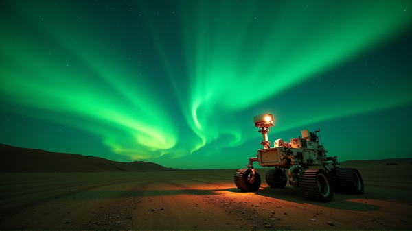 Martian Nights Shine with First Aurora Captured by Perseverance