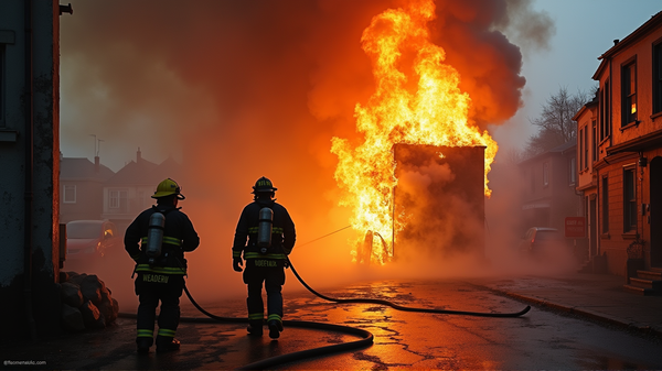 Massive Blaze at East Hollywood Business College: A Battle Against Flames
